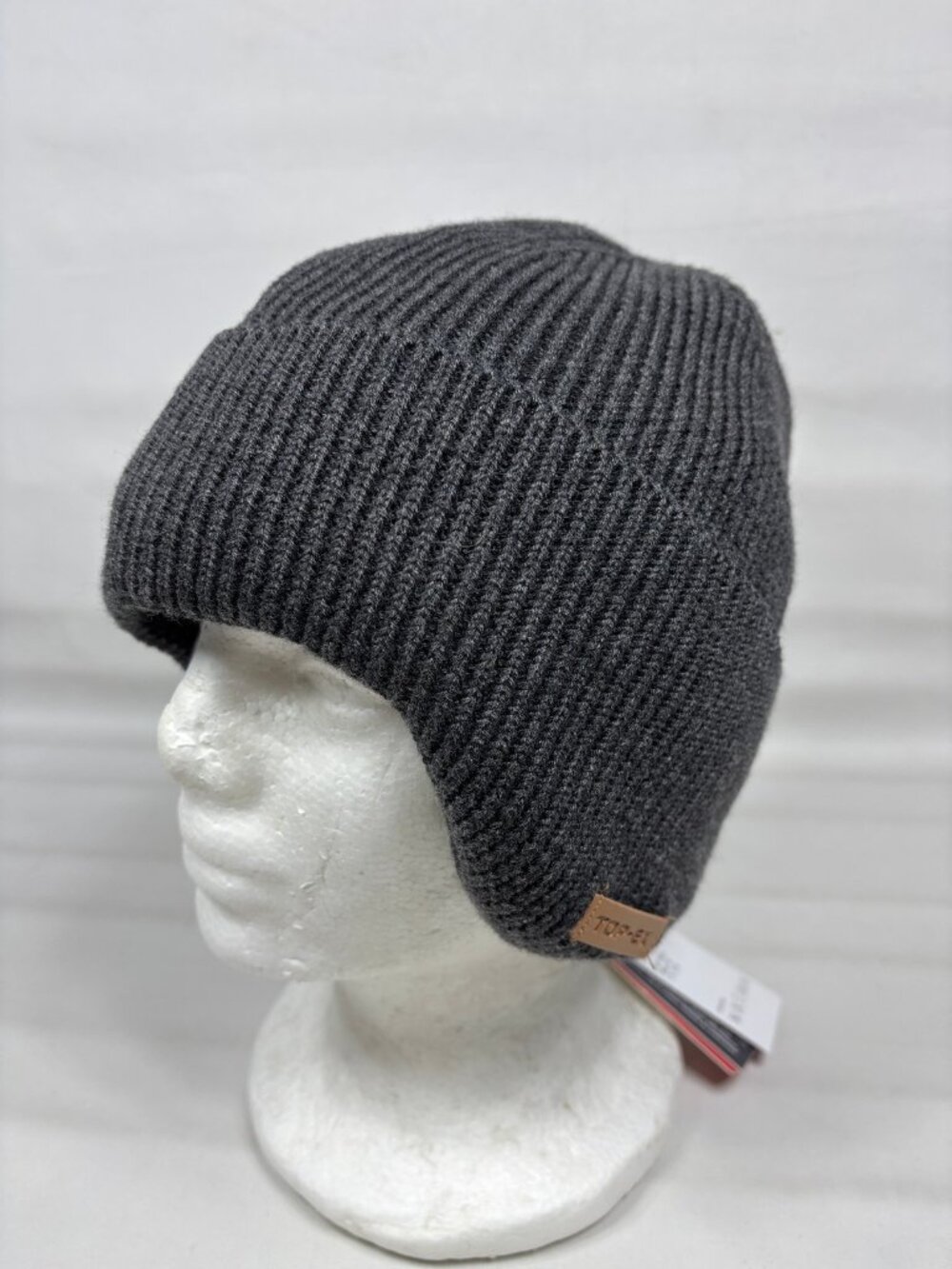 TOP-EX DryKnit Waterproof Merino Wool Beanie Hat Gray Fleece Lined XL/XXL NWT